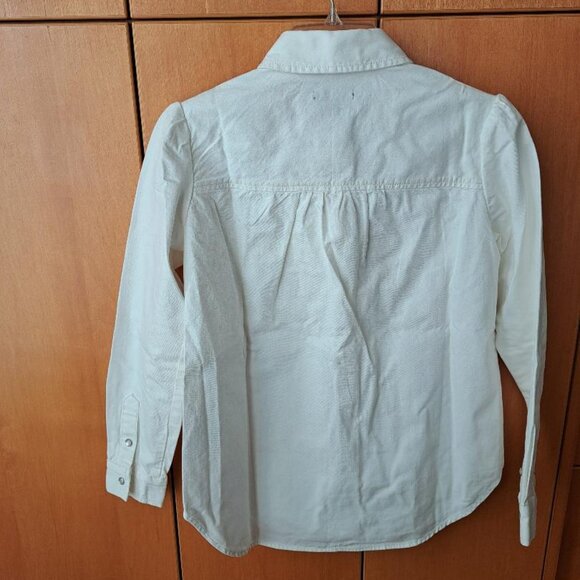 Quince Women's White Denim Western Shirt Size XS - Picture 2 of 5